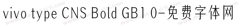 vivo type CNS Bold GB1 0字体转换